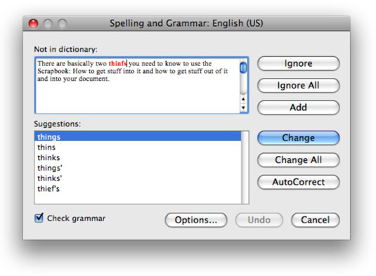 word for mac grammar and more